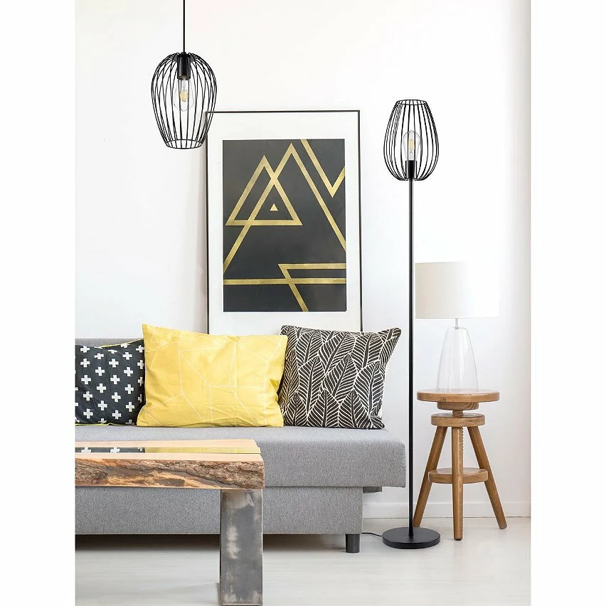 Budget ❤️ ATHM Design Lampadaire MADDY Noir - abat jour Metal Noir pieds Metal Noir 🎉 4 Budget ❤️ ATHM Design Lampadaire MADDY Noir - abat jour Metal Noir pieds Metal Noir 🎉 – Image 2