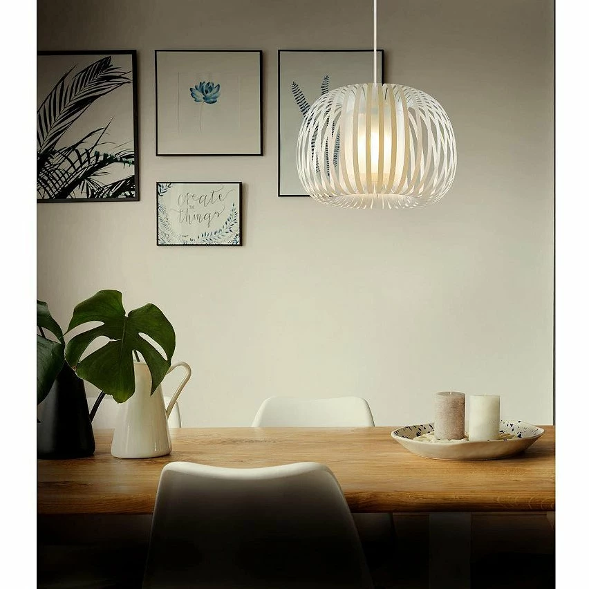 Tout neuf ⌛ ATHM Design Suspension LENNOX Blanc - abat jour Polypropylène ⭐ 4 Tout neuf ⌛ ATHM Design Suspension LENNOX Blanc - abat jour Polypropylène ⭐ – Image 2