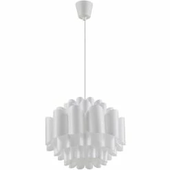 Nouveau đ ATHM Design Suspension JESSIKA Blanc - abat jour PolypropylĂšne đ„°