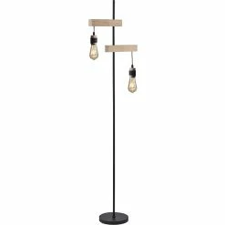 Acheter 😍 ATHM Design Lampadaire LUCIEN Noir - abat jour Metal Noir pieds Metal Noir ⌛