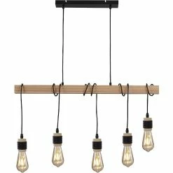 Atmosphera Soldes 10 Grosses soldes 🌟 ATHM Design Suspension WILGO Noir - Bois 👍