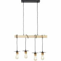 Promo 😉 ATHM Design Suspension DETRA Marron - Bois et Metal 🤩 -Atmosphera Soldes 8790266416821 5