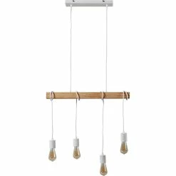 Bon marché 🌟 ATHM Design Suspension DETRA Blanc - Bois et Metal ❤️ -Atmosphera Soldes 8790266418030 3