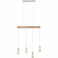 Bon marché 🌟 ATHM Design Suspension DETRA Blanc - Bois et Metal ❤️ -Atmosphera Soldes 8790266418030 5