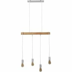 Bon marché 🌟 ATHM Design Suspension DETRA Blanc - Bois et Metal ❤️ -Atmosphera Soldes 8790266418030 6