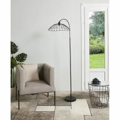 Coupon 🌟 ATHM Design Lampadaire TULMA Noir - abat jour Metal Noir pieds Metal Noir 🌟 -Atmosphera Soldes 8790266422303 3