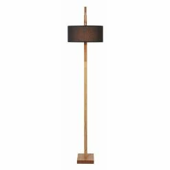 Promo ❤️ ATHM Design Lampadaire LENNY Noir - abat jour Tissu pieds Bois 🧨 -Atmosphera Soldes 8790266423300 7