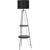 Meilleur prix 🔥 ATHM Design Lampadaire HAINES Noir - abat jour Tissu pieds Metal Noir ⭐ -Atmosphera Soldes 8790266424307 1