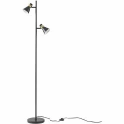 Bon marché 🥰 ATHM Design Lampadaire STOW Noir - abat jour Metal pieds Metal ⭐