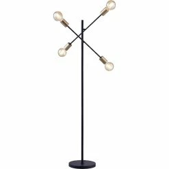 Budget 🔥 ATHM Design Lampadaire NIRA Noir - pieds Metal 🥰