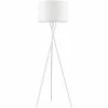 Budget 🤩 ATHM Design Lampadaire MIKADO Blanc - abat jour Tissu pieds Metal 🎉