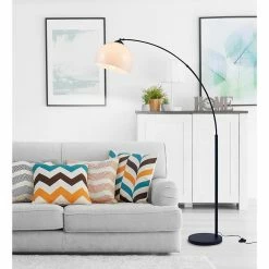 Le moins cher 🛒 ATHM Design Lampadaire DANON Blanc - abat jour Acrylique pieds Metal 🤩 -Atmosphera Soldes 8790266516033 2