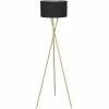 Sortie 🛒 ATHM Design Lampadaire MIKADO Noir - abat jour Tissu pieds Metal ⭐