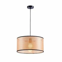 Promo 🧨 ATHM Design Suspension CAGGE Noir - abat jour PVC ⌛