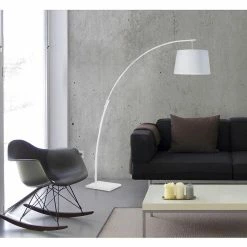 Sortie ✨ ATHM Design Lampadaire PATRIZIA Blanc - abat jour Tissu pieds Metal 🎉 -Atmosphera Soldes 8790266612032 4