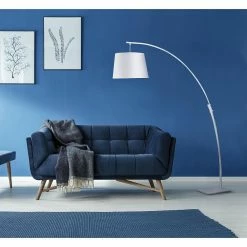 Sortie ✨ ATHM Design Lampadaire PATRIZIA Blanc - abat jour Tissu pieds Metal 🎉 -Atmosphera Soldes 8790266612032 5