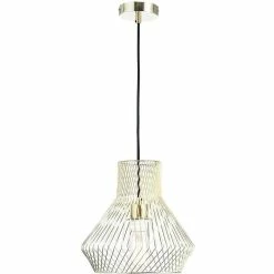 Sortie ✨ ATHM Design Suspension CAGOLI Or - abat jour Metal ⭐