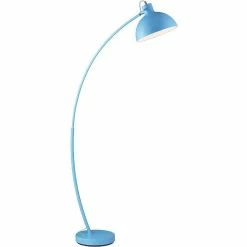 Coupon ✨ ATHM Design Lampadaire CARMELLA Bleu - abat jour Metal pieds Metal 🎉