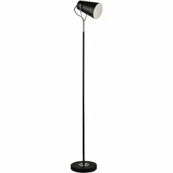 Tout neuf 🎁 ATHM Design Lampadaire RISPA Noir - abat jour Metal pieds Metal 🎉