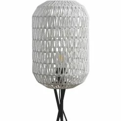 Bon marché ✔️ ATHM Design Lampadaire CHICAGO Blanc - abat jour Papier Rotin pieds Metal 🎁 -Atmosphera Soldes 8790266752035 3