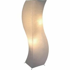 Promo ⌛ ATHM Design Lampadaire OHIO Blanc - abat jour Papier pieds Metal 🛒 -Atmosphera Soldes 8790266952039 3
