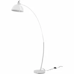 Nouveau 🛒 ATHM Design Lampadaire FROSINI Blanc - abat jour Metal pieds Metal 🔔