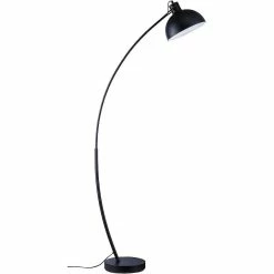 Grosses soldes 🌟 ATHM Design Lampadaire FROSINI Noir - abat jour metal pieds metal 🛒
