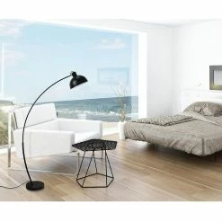 Grosses soldes 🌟 ATHM Design Lampadaire FROSINI Noir - abat jour metal pieds metal 🛒 -Atmosphera Soldes 8790267920303 5