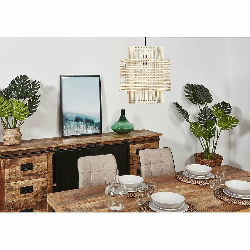 Sortie ⭐ ATHM Design Suspension LEORA Beige - abat jour Rotin 🧨 6 Sortie ⭐ ATHM Design Suspension LEORA Beige - abat jour Rotin 🧨 – Image 4