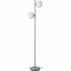 Le moins cher 😉 ATHM Design Lampadaire RETRO Bleu - abat jour verre pieds metal brossé 👍