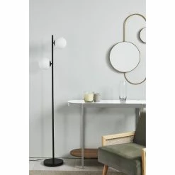 Tout neuf 🎁 ATHM Design Lampadaire RETRO Noir - abat jour verre pieds metal brossé ✔️ -Atmosphera Soldes 8790268406301 6
