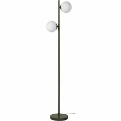 Coupon 🔔 ATHM Design Lampadaire RETRO Vert Kaki - abat jour verre pieds metal brossé 🛒 -Atmosphera Soldes 8790268406615 4