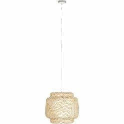 Meilleure vente 😉 ATHM Design Suspension BALI Beige - abat jour Bambou 💯
