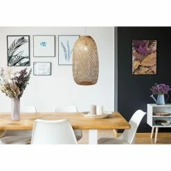 Coupon 👍 ATHM Design Suspension BAYRON Beige - abat jour bamboo 🔥 -Atmosphera Soldes 8790268921170 5